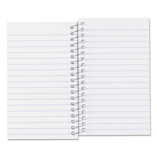 Paper Blanc Xtreme White Wirebound Memo Books, Narrow Rule, Randomly Assorted Cover Color, (60) 5 x 3 Sheets
