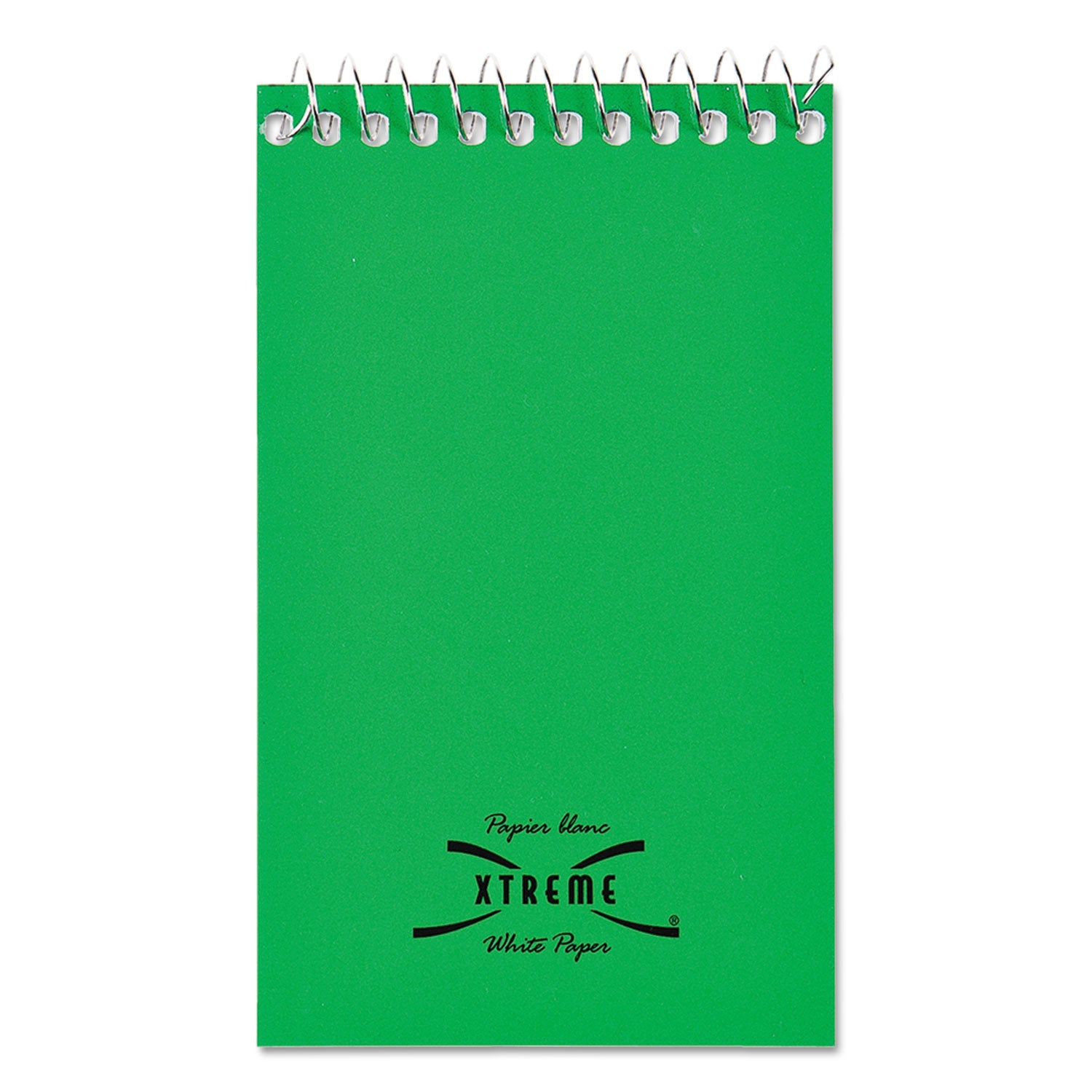 Paper Blanc Xtreme White Wirebound Memo Pads, Narrow Rule, Randomly Assorted Cover Colors, 60 White 3 x 5 Sheets