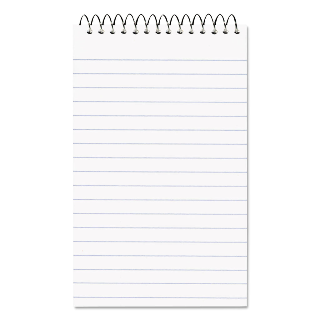 Paper Blanc Xtreme White Wirebound Memo Pads, Narrow Rule, Randomly Assorted Cover Colors, 60 White 3 x 5 Sheets