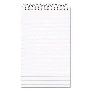 Paper Blanc Xtreme White Wirebound Memo Pads, Narrow Rule, Randomly Assorted Cover Colors, 60 White 3 x 5 Sheets
