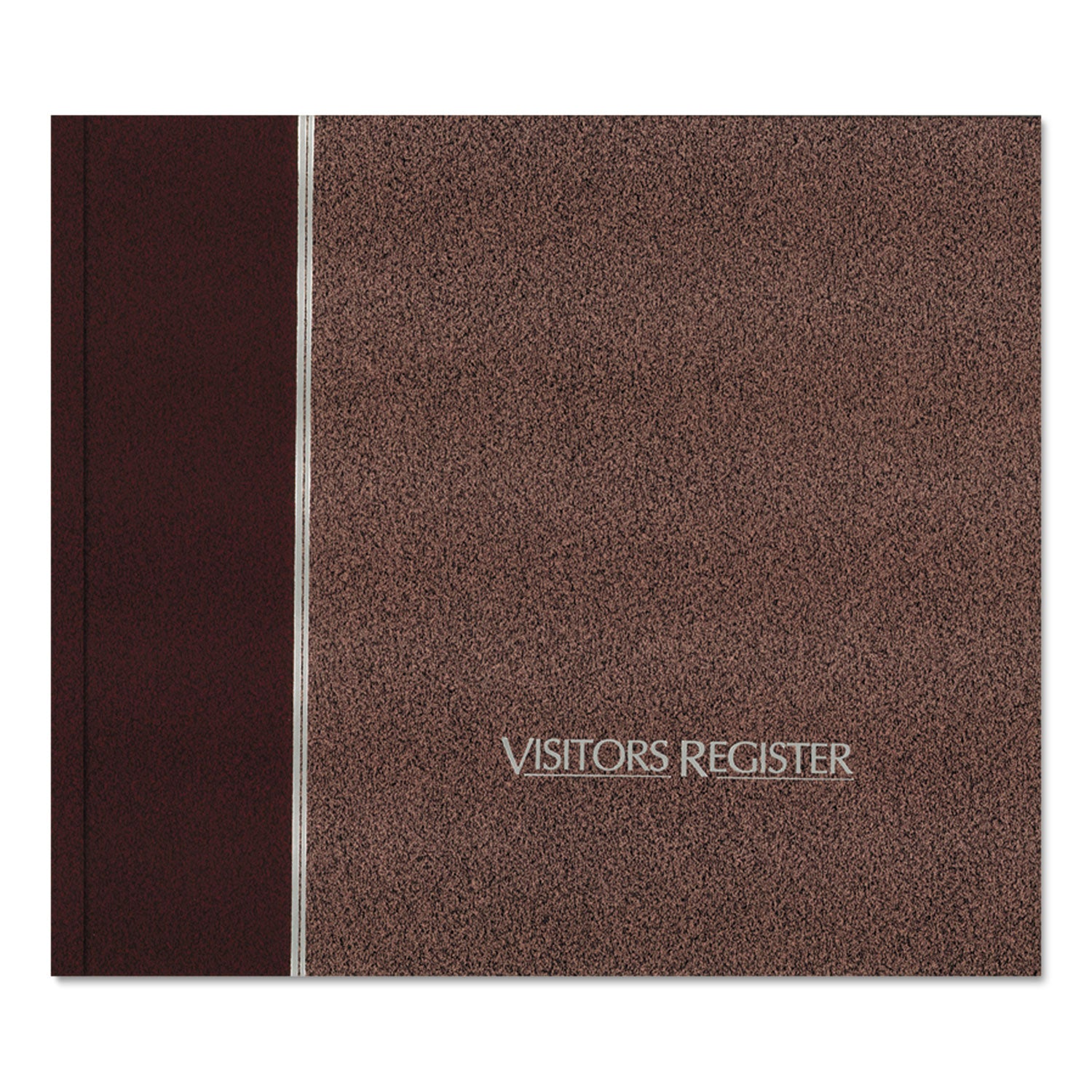 Hardcover Visitor Register Book, Burgundy Cover, 9.78 x 8.5 Sheets, 128 Sheets/Book - 
