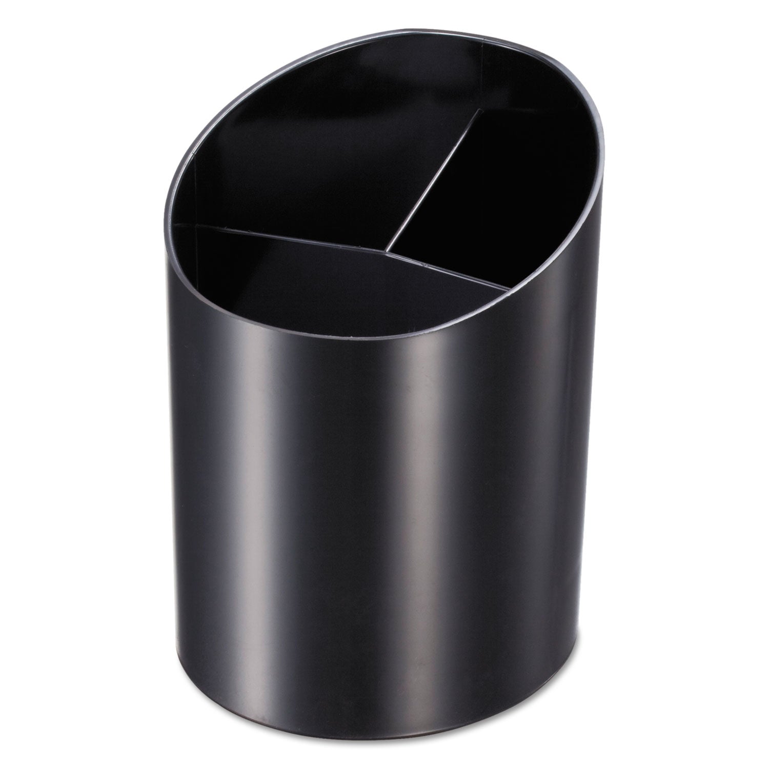 Recycled Big Pencil Cup, Plastic, 4.25 x 4.5 x 5.75, Black - 