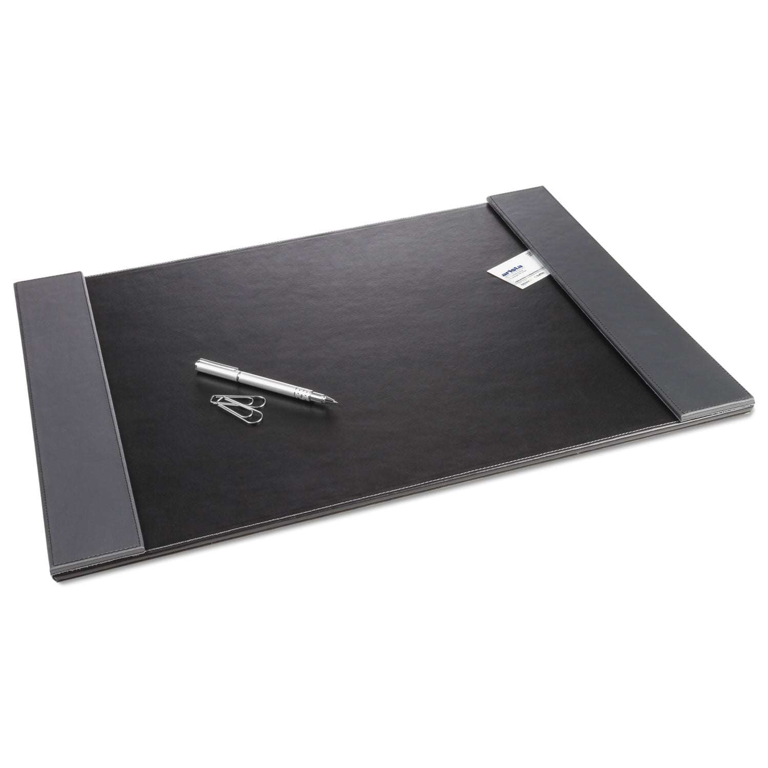 Monticello Desk Pad, with Fold-Out Sides, 24 x 19, Black - 