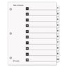 OneStep Printable Table of Contents and Dividers, 10-Tab, 1 to 10, 11 x 8.5, White, White Tabs, 1 Set