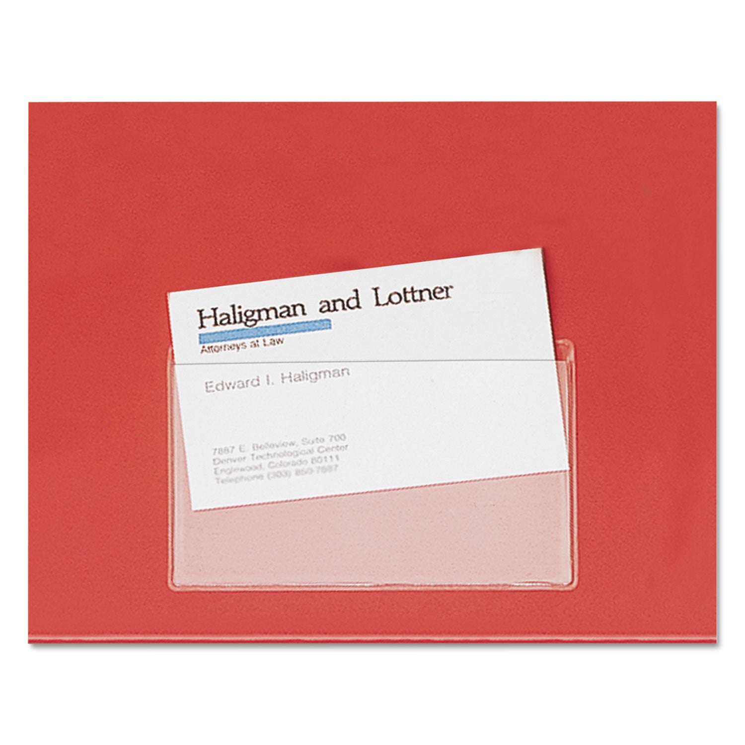 HOLD IT Poly Business Card Pocket, Top Load, 3.75 x 2.38, Clear, 10/Pack - 