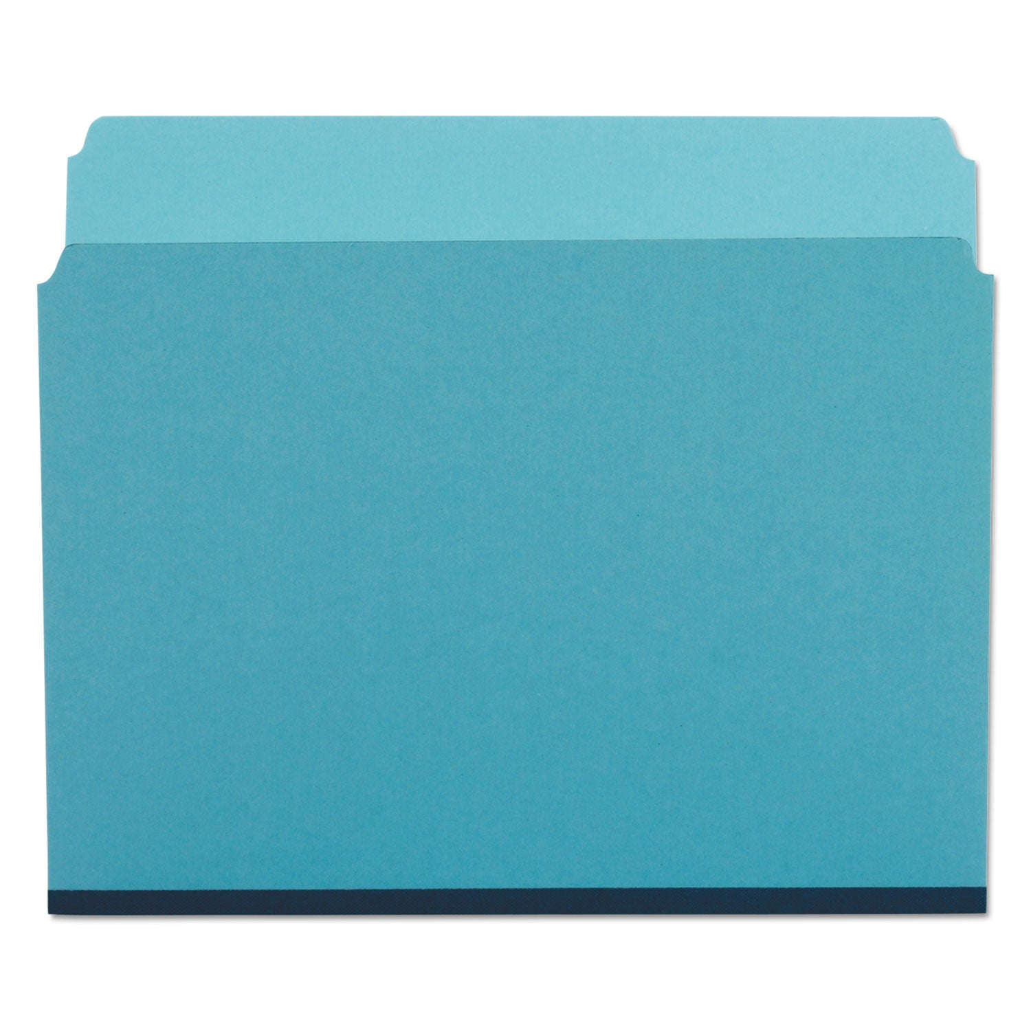Pressboard Expanding File Folders, Straight Tabs, Letter Size, 1" Expansion, Blue, 25/Box - 