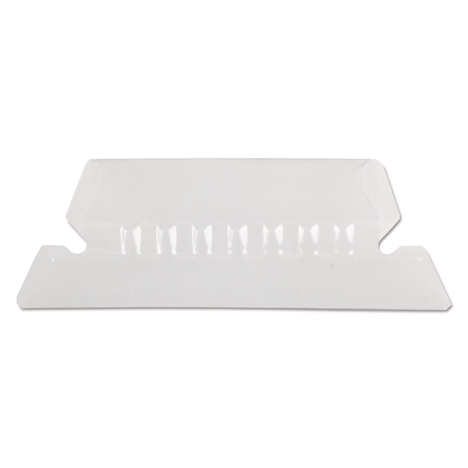 Transparent Colored Tabs For Hanging File Folders, 1/5-Cut, Clear, 2" Wide, 25/Pack