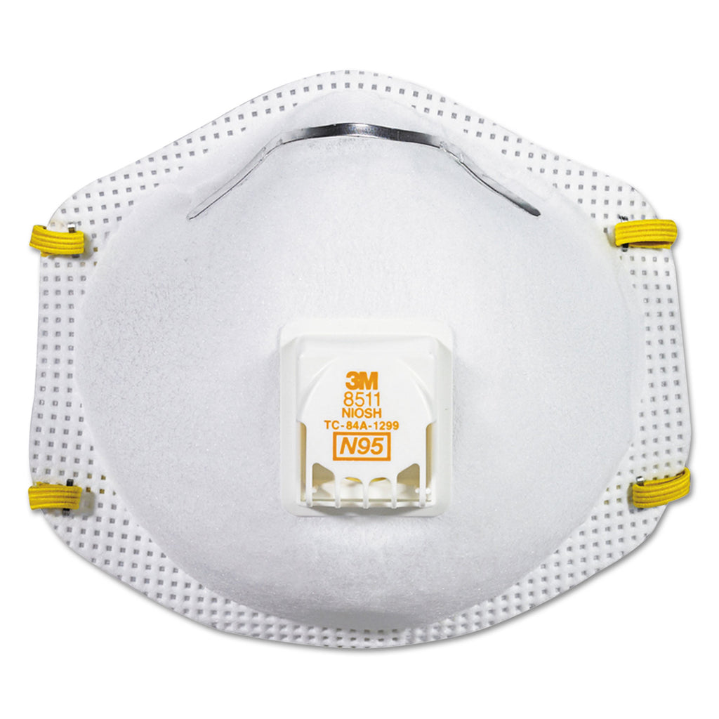 Particulate Respirator w/Cool Flow Exhalation Valve, Standard Size, 10/Box