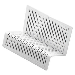 Urban Collection Punched Metal Business Card Holder, Holds 50 2 x 3.5 Cards, Perforated Steel, White