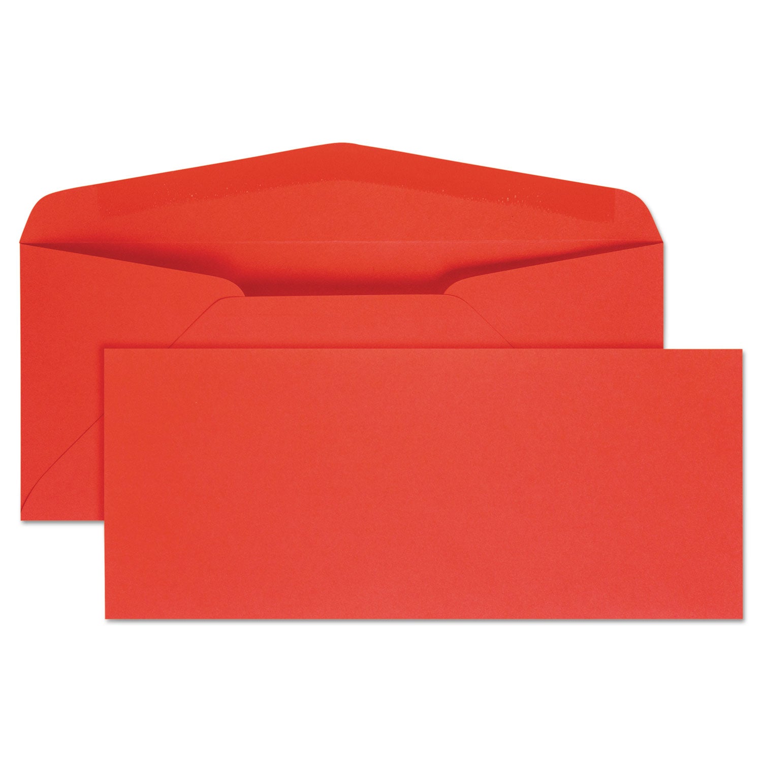 Colored Envelope, #10, Commercial Flap, Gummed Closure, 4.13 x 9.5, Red, 25/Pack - 