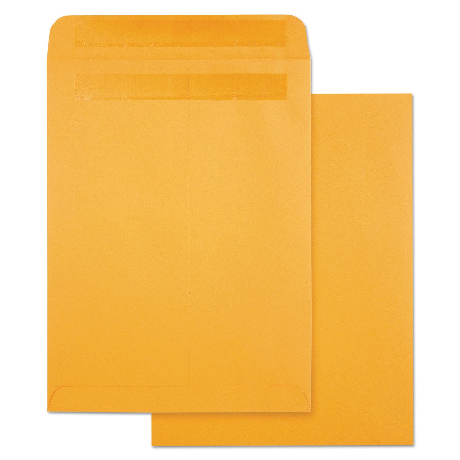 high-bulk-self-sealing-envelopes-#10-1-2-cheese-blade-flap-redi-seal-adhesive-closure-9-x-12-brown-kraft-100-box_qua43563 - 1