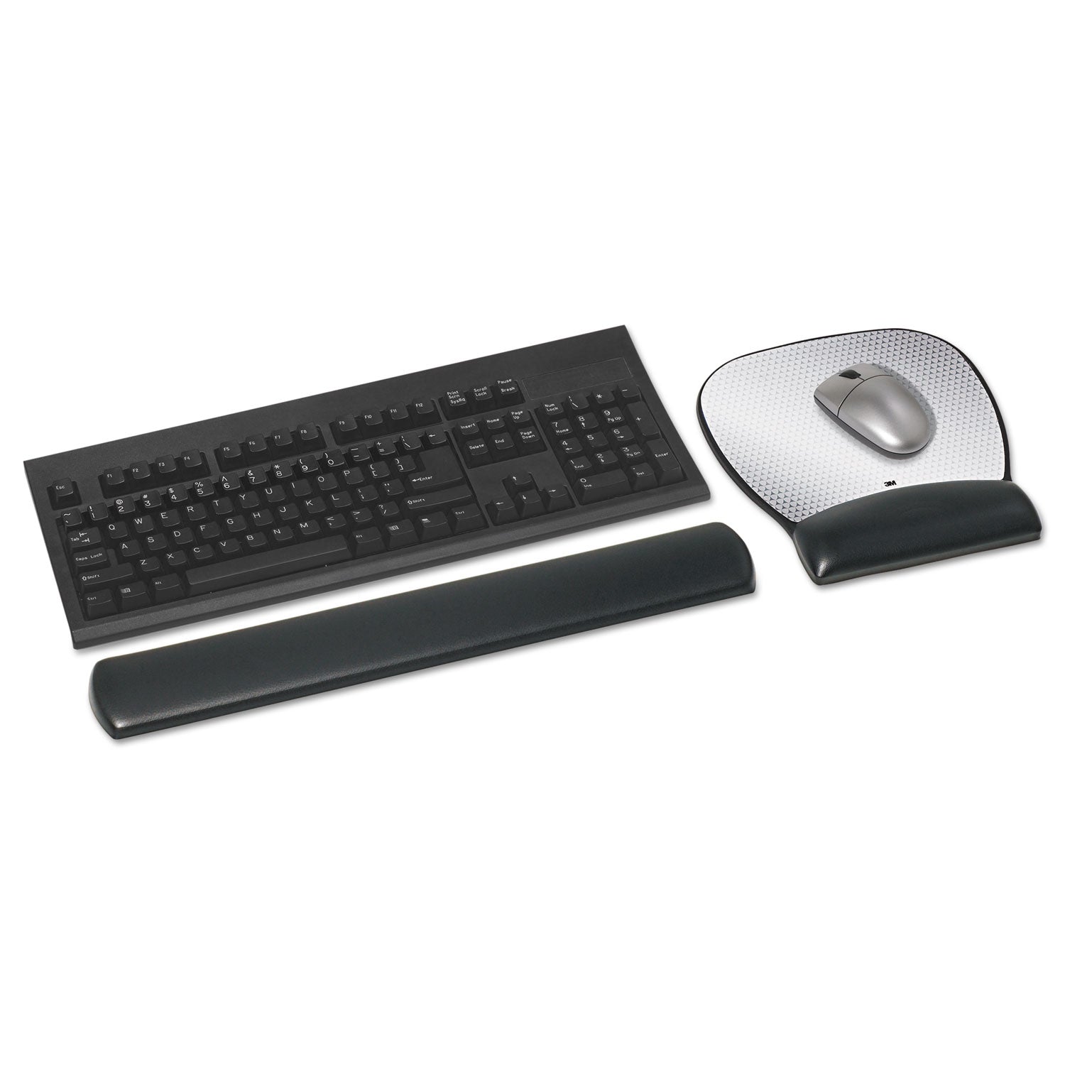 Antimicrobial Gel Large Mouse Pad with Wrist Rest, 9.25 x 8.75, Black - 