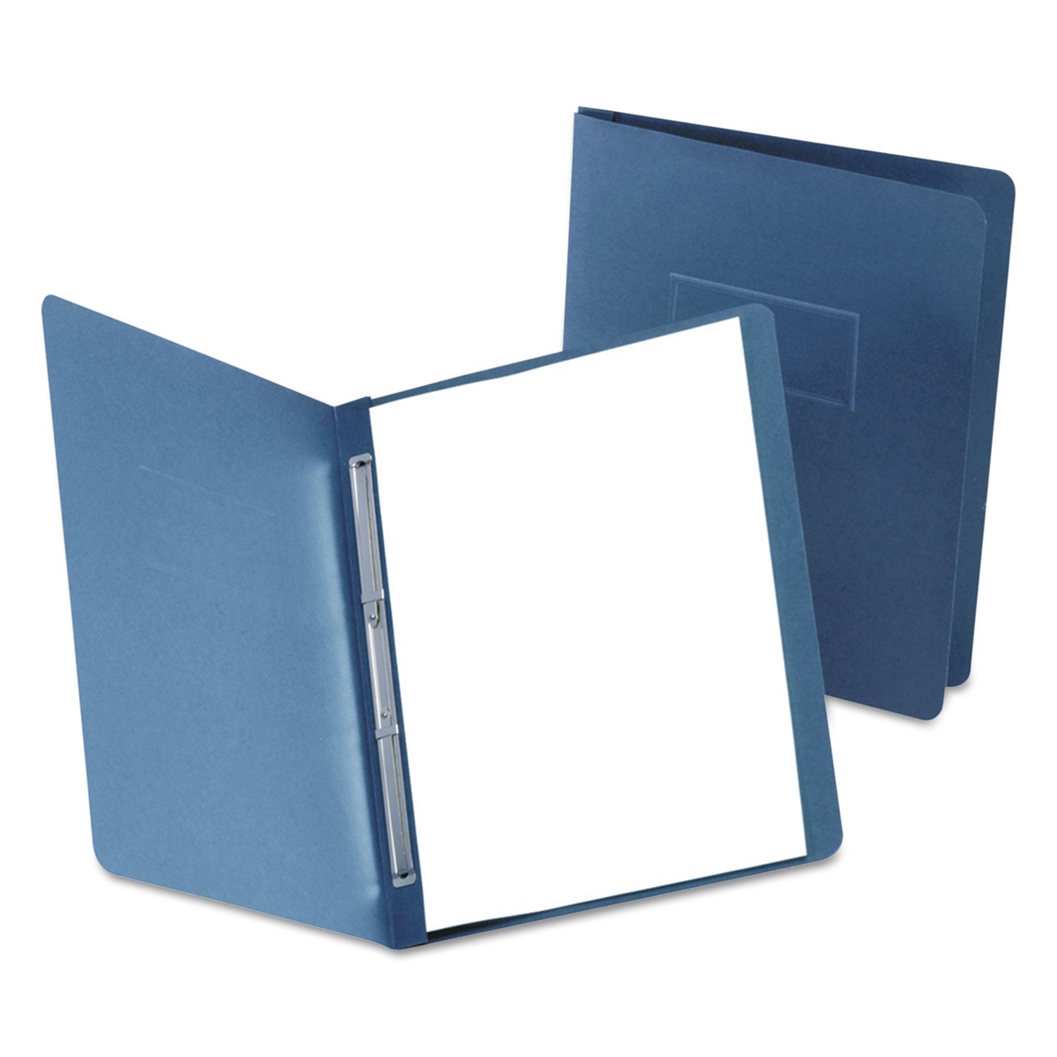PressLock Report Cover, Two-Prong Fastener, 3" Capacity, 8.5 x 11, Dark Blue/Dark Blue, 25/Box - 