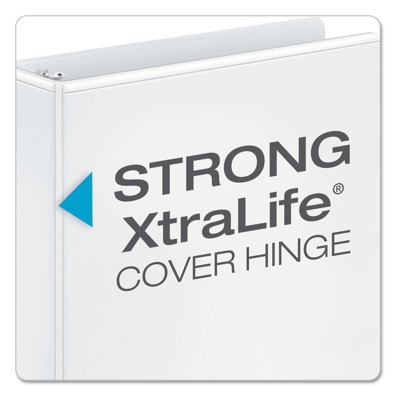 Performer ClearVue Slant-D Ring Binder, 3 Rings, 1.5" Capacity, 11 x 8.5, White
