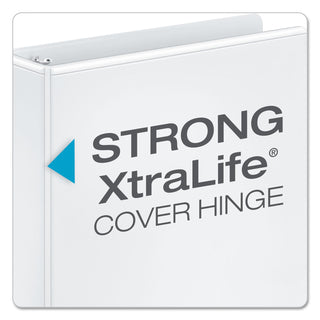 Performer ClearVue Slant-D Ring Binder, 3 Rings, 1.5" Capacity, 11 x 8.5, White