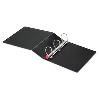 SuperLife Easy Open Locking Slant-D Ring Binder, 3 Rings, 4" Capacity, 11 x 8.5, Black - 