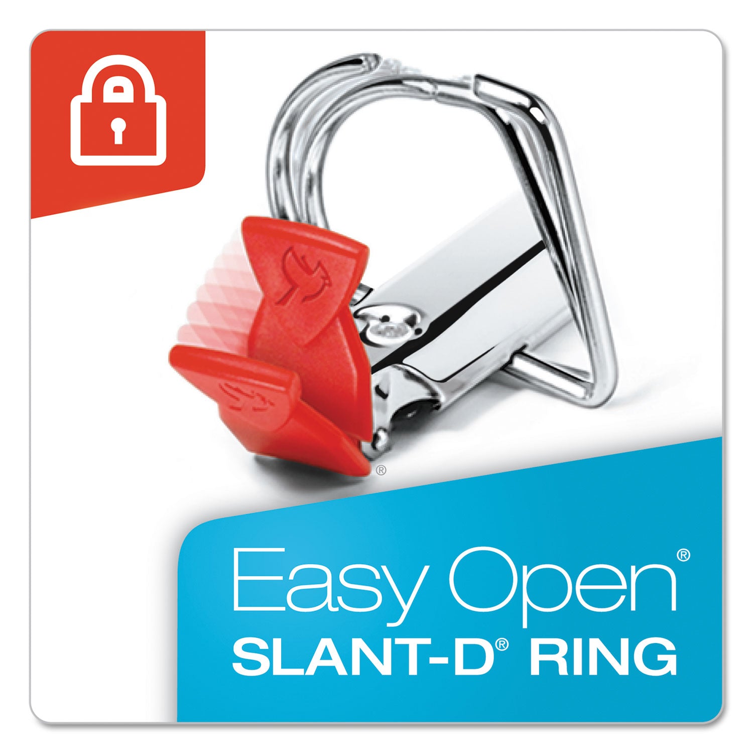 Premier Easy Open ClearVue Locking Slant-D Ring Binder, 3 Rings, 1" Capacity, 11 x 8.5, White - 