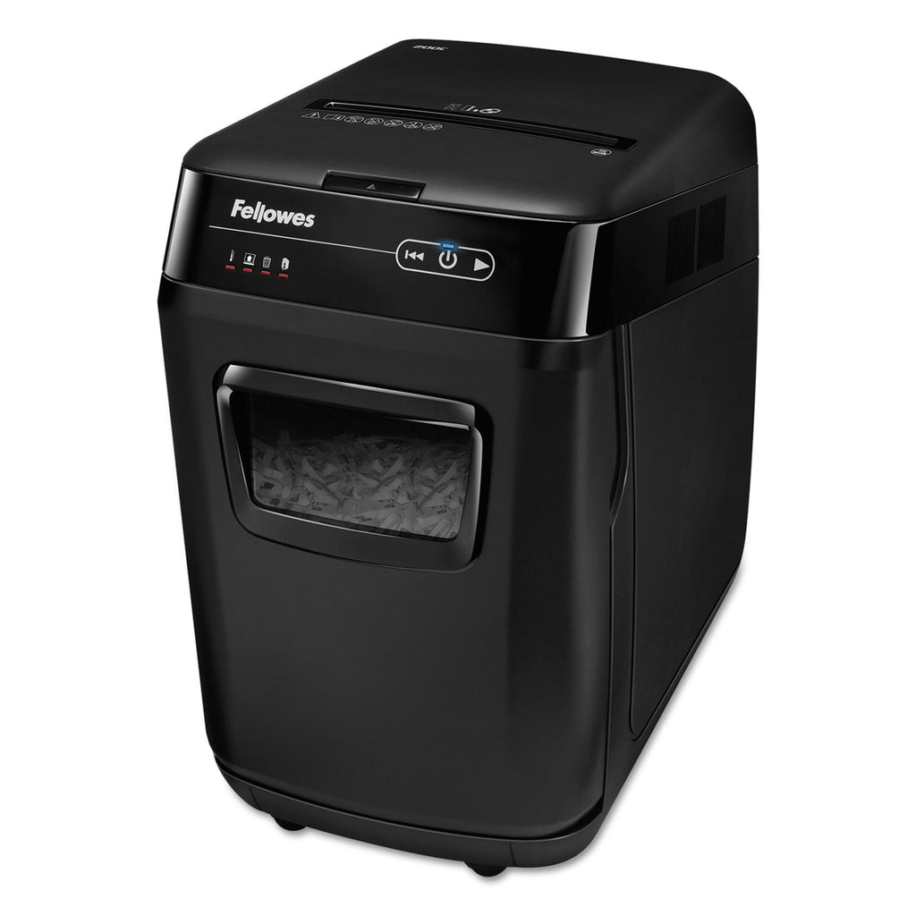 AutoMax 200C Auto Feed Cross-Cut Shredder, 200 Auto/10 Manual Sheet Capacity - 
