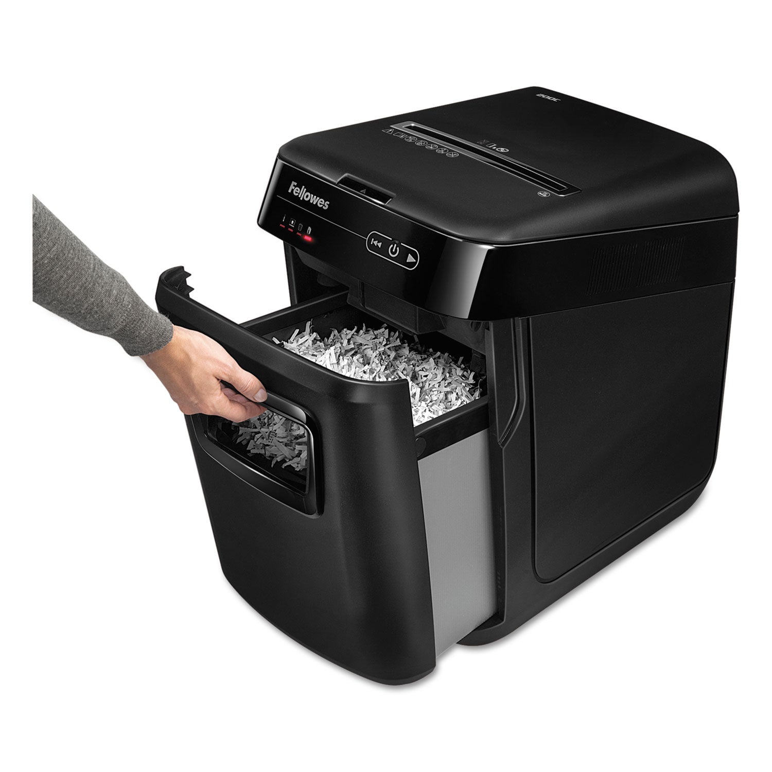 AutoMax 200C Auto Feed Cross-Cut Shredder, 200 Auto/10 Manual Sheet Capacity - 