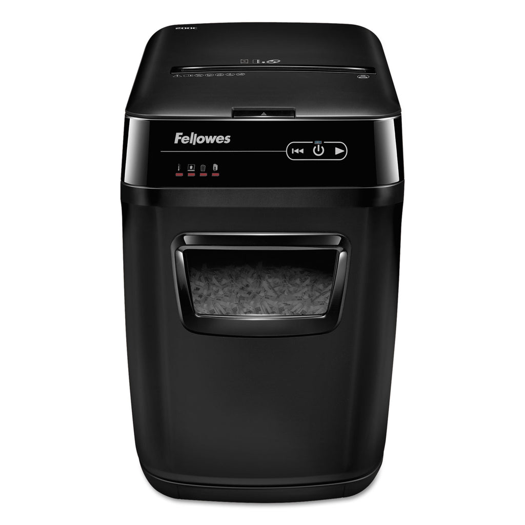 AutoMax 200C Auto Feed Cross-Cut Shredder, 200 Auto/10 Manual Sheet Capacity - 