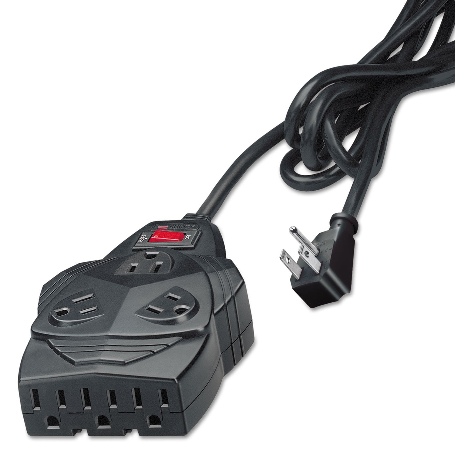 Mighty 8 Surge Protector, 8 AC Outlets, 6 ft Cord, 1,300 J, Black - 