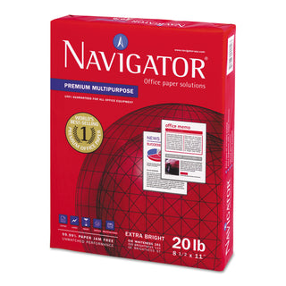 Premium Multipurpose Copy Paper, 97 Bright, 20 lb Bond Weight, 8.5 x 11, White, 500 Sheets/Ream, 10 Reams/Carton