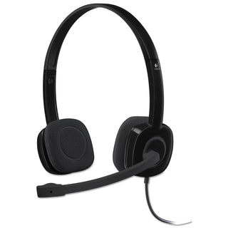 H151 Binaural Over The Head Headset, Black - 