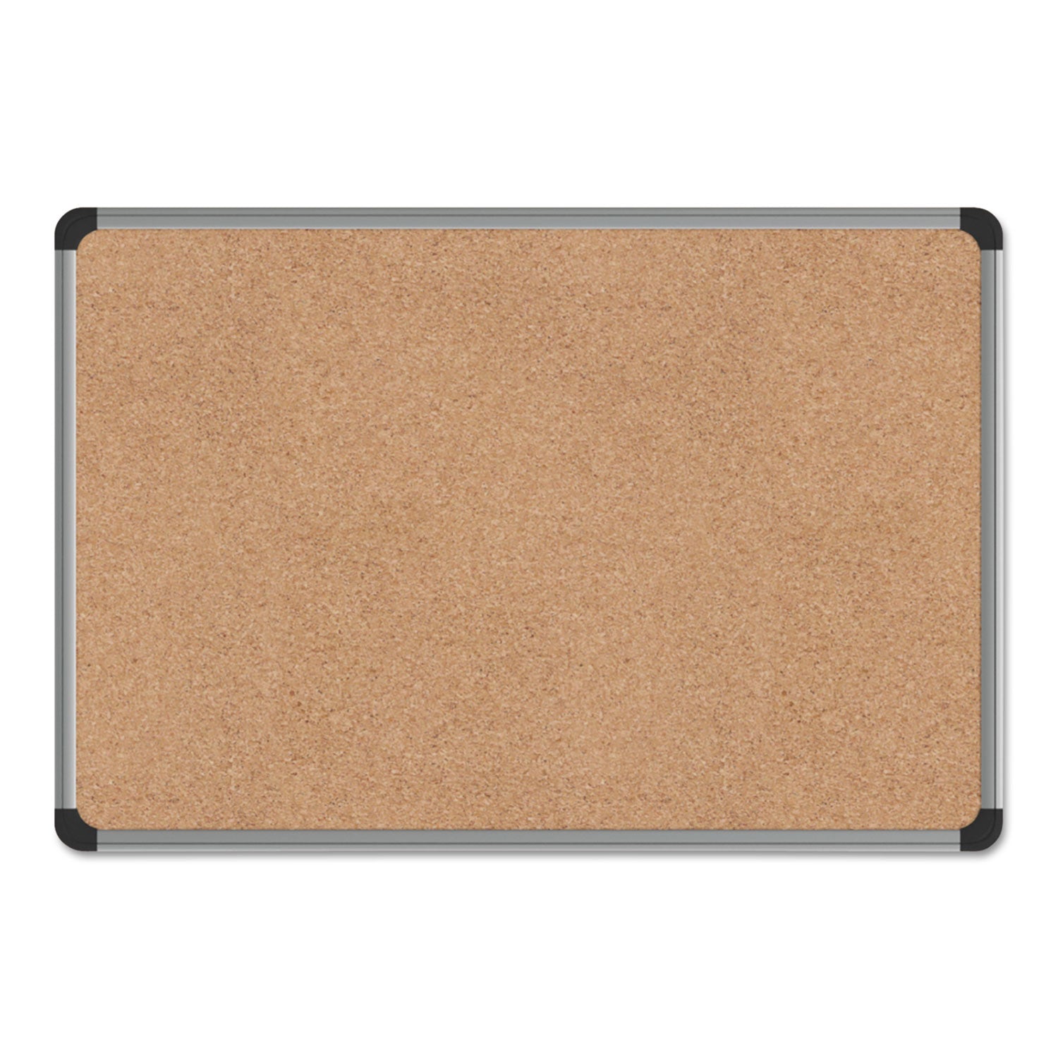 Cork Board with Aluminum Frame, 24 x 18, Tan Surface - 