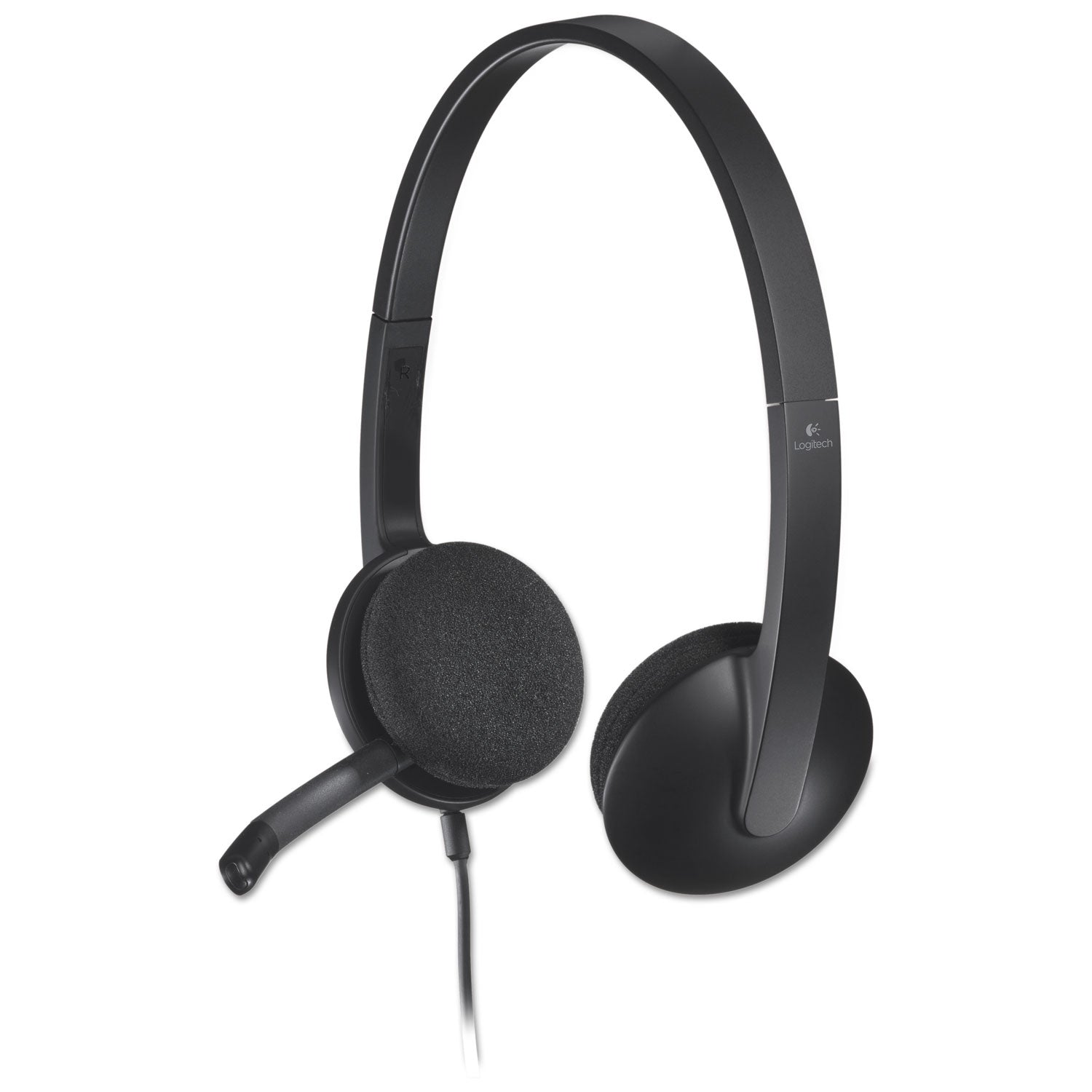 H340 Binaural Over The Head Corded Headset, Black - 