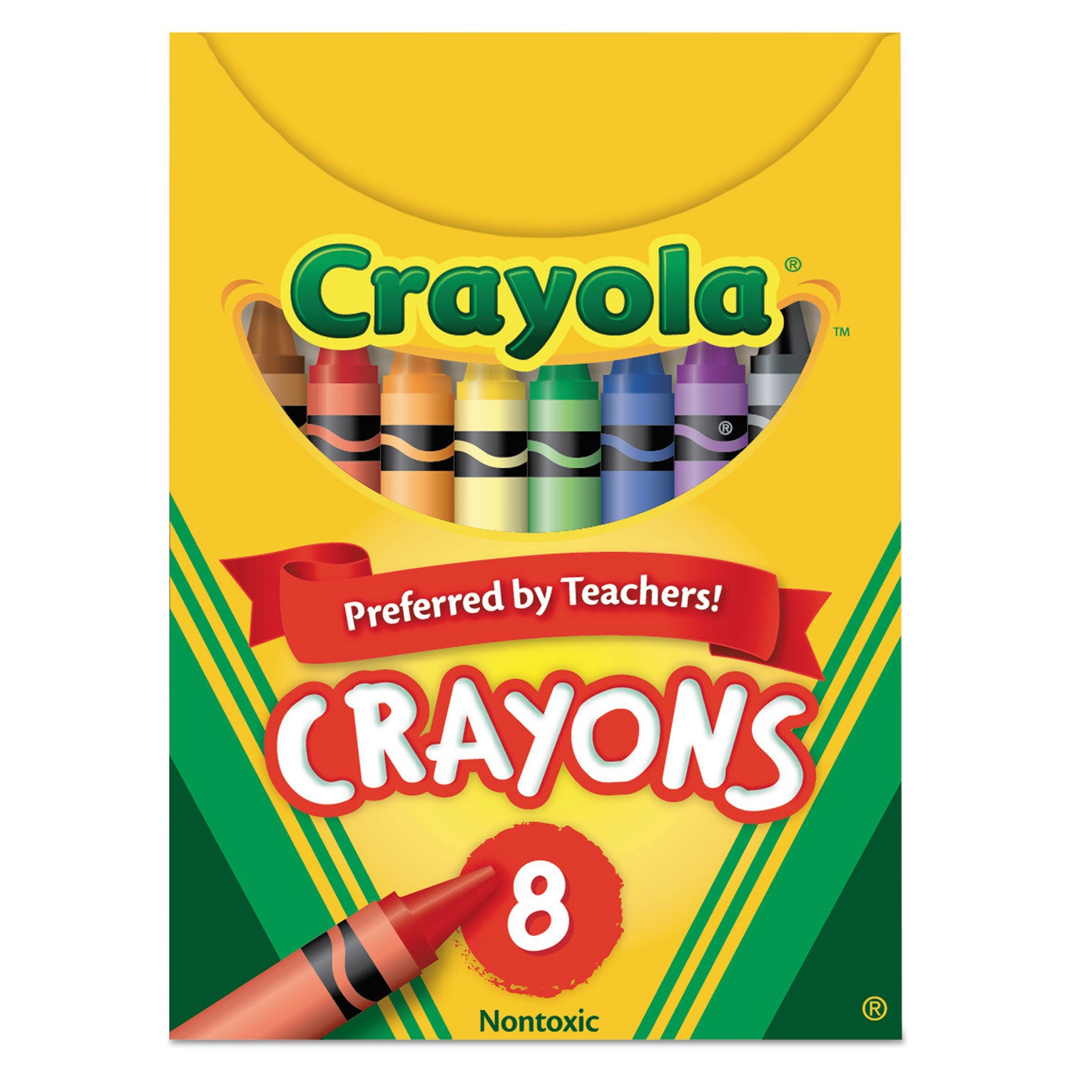 Classic Color Crayons, Tuck Box, 8 Colors - 