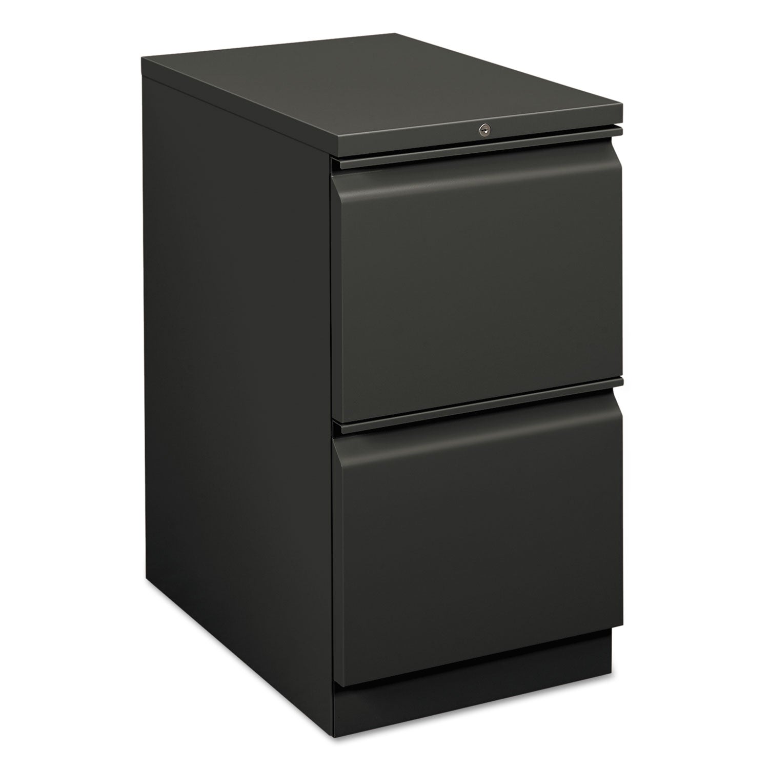 Brigade Mobile Pedestal, Left or Right, 2 Letter-Size File Drawers, Charcoal, 15" x 22.88" x 28