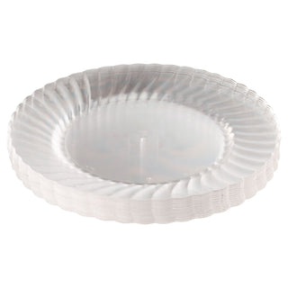 Classicware Plastic Plates, 9" dia, Clear, 12 Plates/Pack