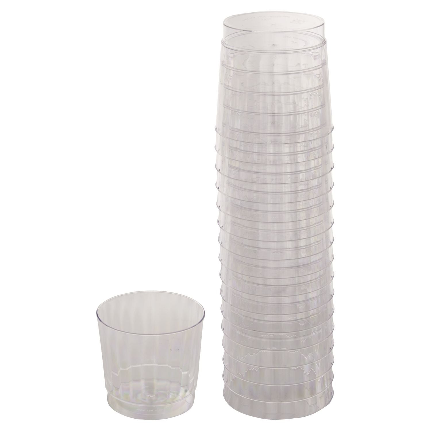 Classicware Tumblers, 9 oz, Plastic, Clear, Rocks Glass, 16/Bag, 15 Bag/Carton