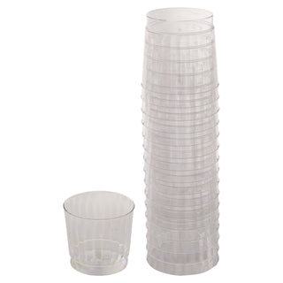 Classicware Tumblers, 9 oz, Plastic, Clear, Rocks Glass, 16/Bag, 15 Bag/Carton
