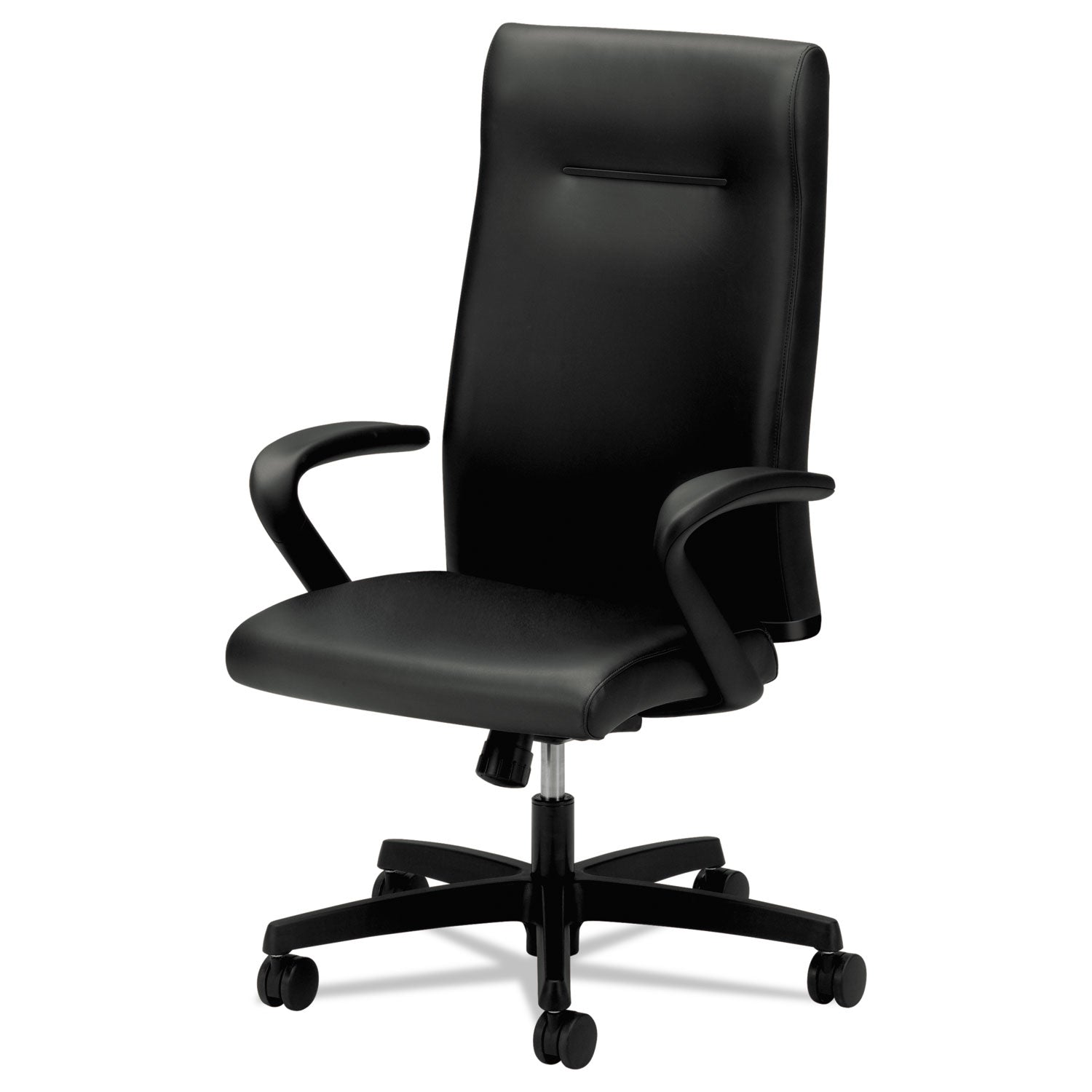 Ignition Series Executive High-Back Chair, Supports Up to 300 lb, 17.38" to 21.88" Seat Height, Black - 