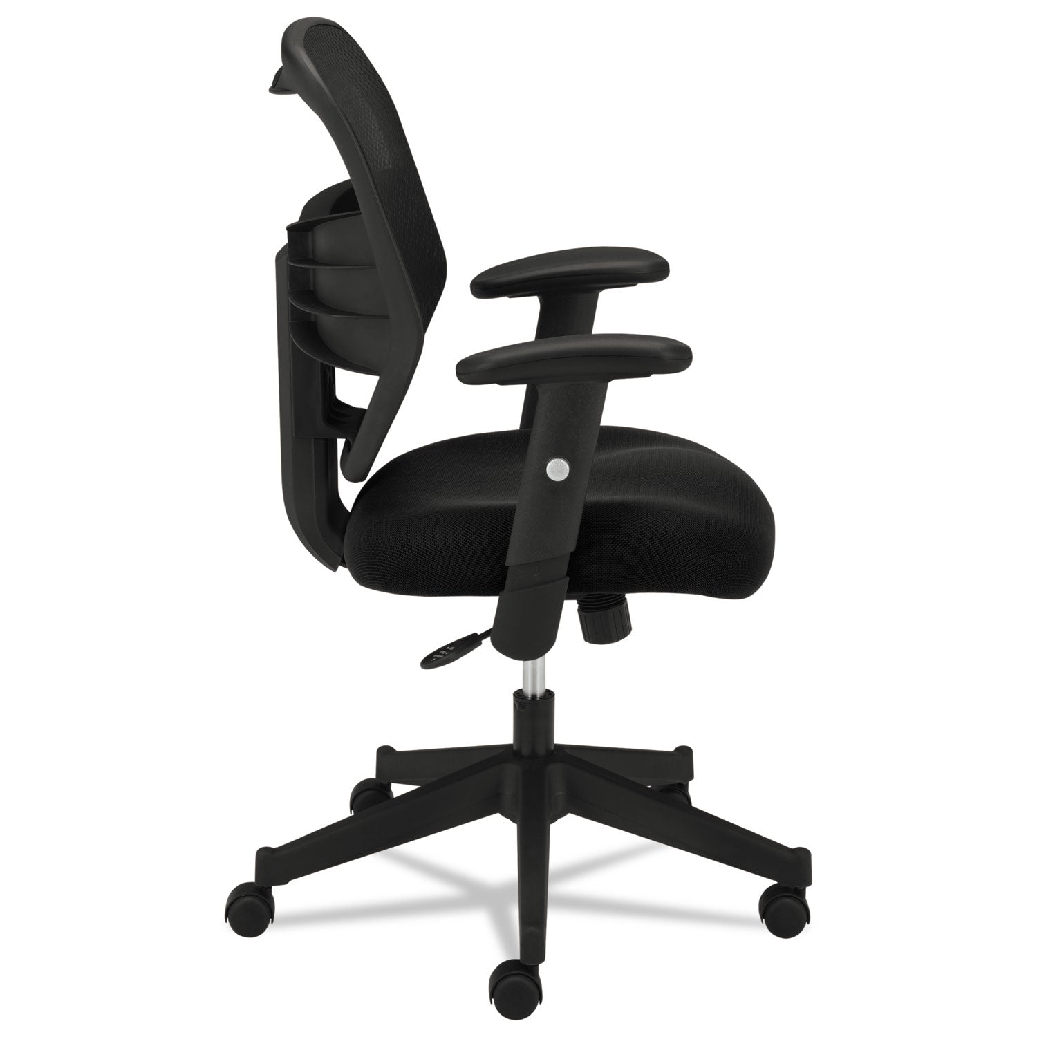 VL531 Mesh High-Back Task Chair with Adjustable Arms, Supports Up to 250 lb, 18" to 22" Seat Height, Black - 