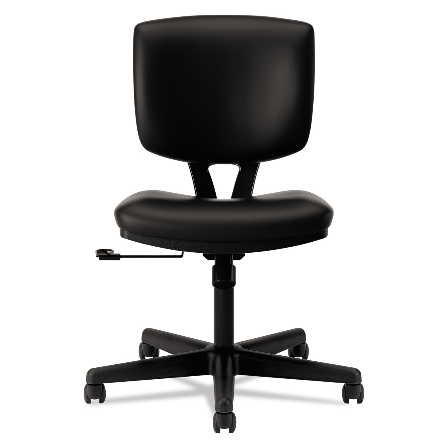 Volt Series Leather Task Chair, Supports Up to 250 lb, 18" to 22.25" Seat Height, Black - 