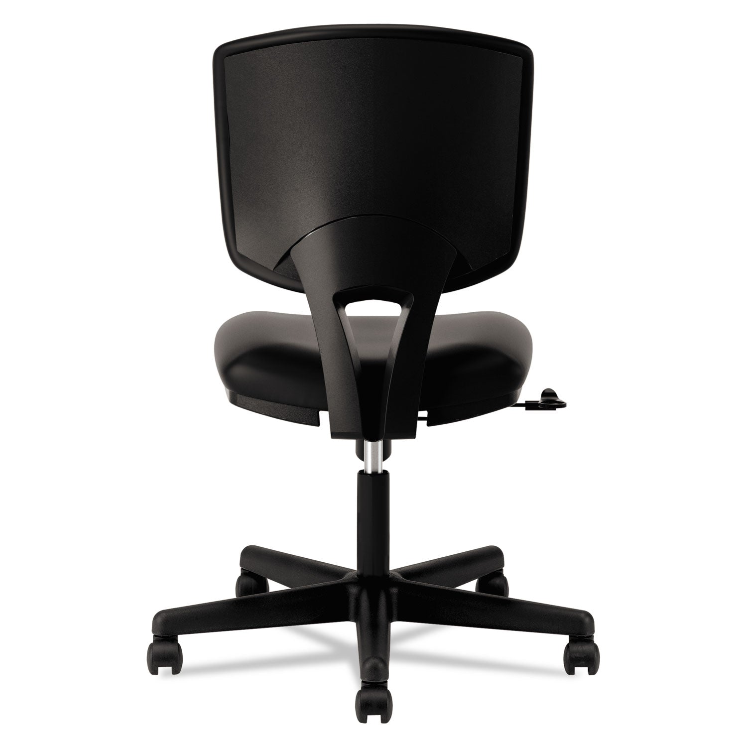 Volt Series Leather Task Chair, Supports Up to 250 lb, 18" to 22.25" Seat Height, Black - 