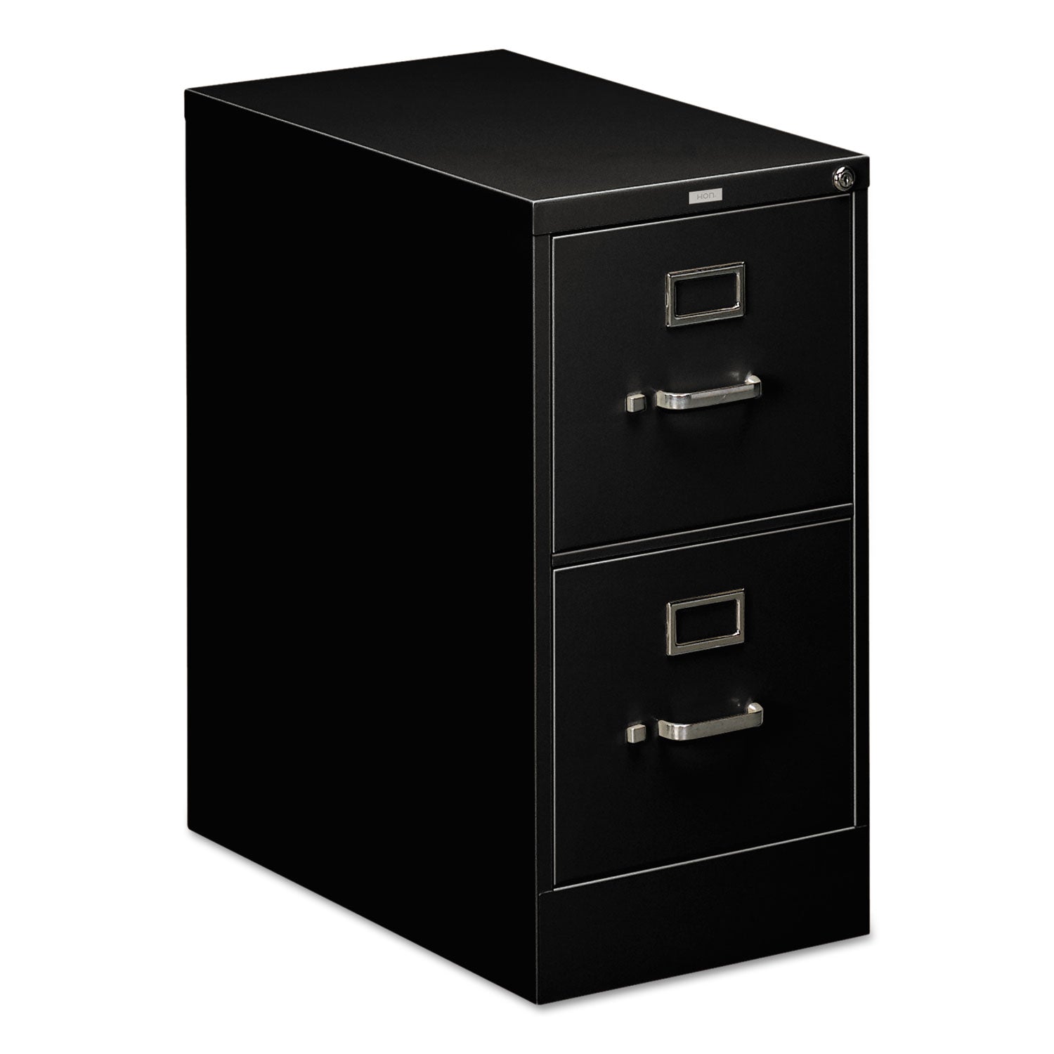 510 Series Vertical File, 2 Letter-Size File Drawers, Black, 15" x 25" x 29 - 