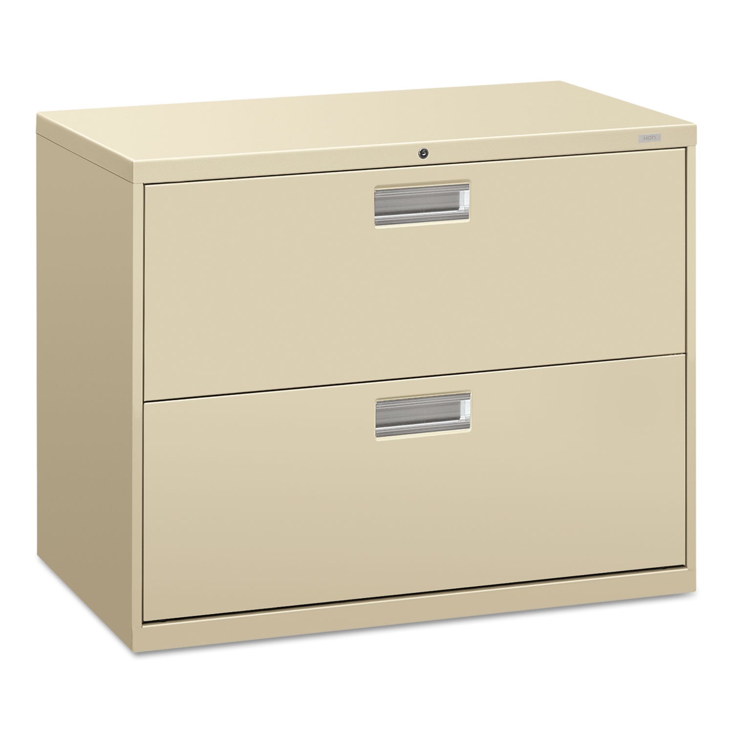 Brigade 600 Series Lateral File, 2 Legal/Letter-Size File Drawers, Putty, 36" x 18" x 28 - 