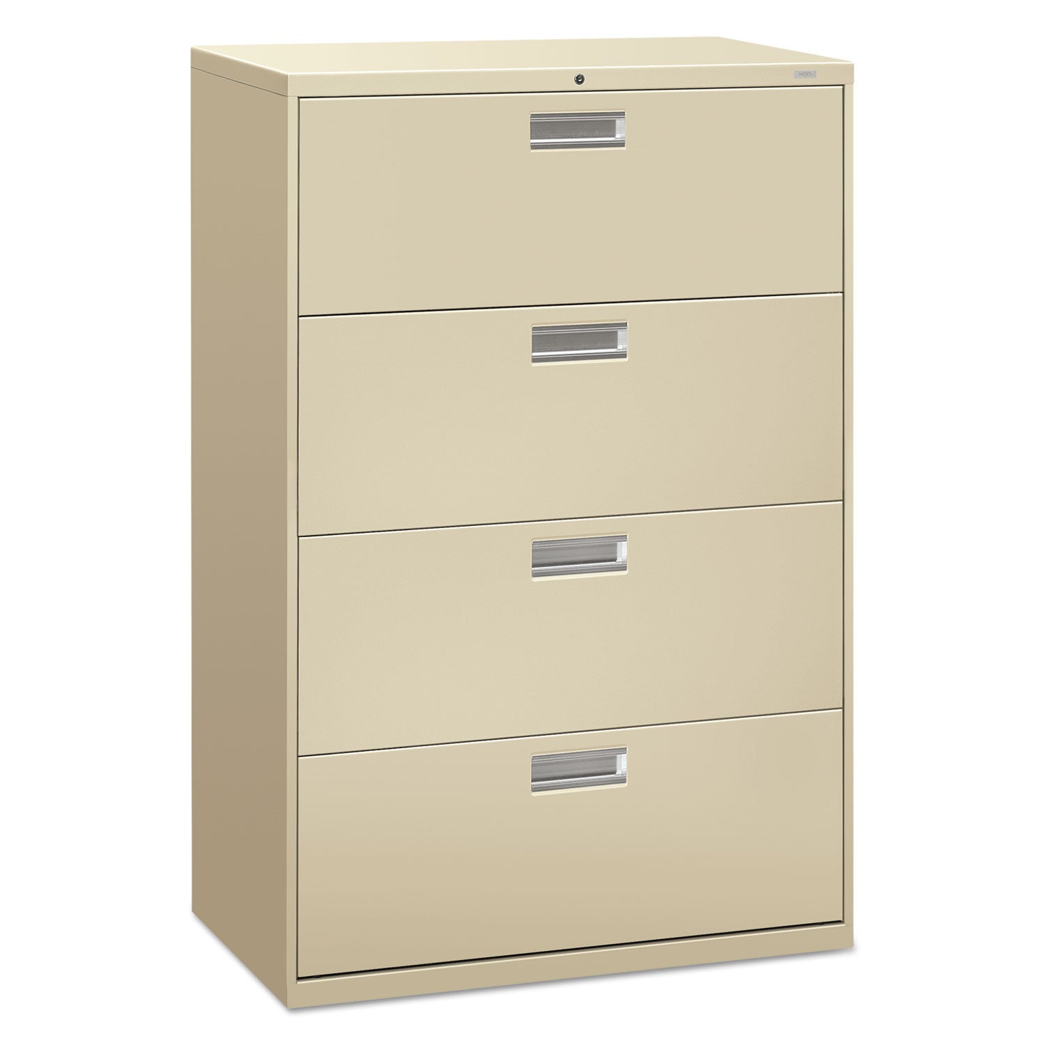 Brigade 600 Series Lateral File, 4 Legal/Letter-Size File Drawers, Putty, 36" x 18" x 52.5 - 