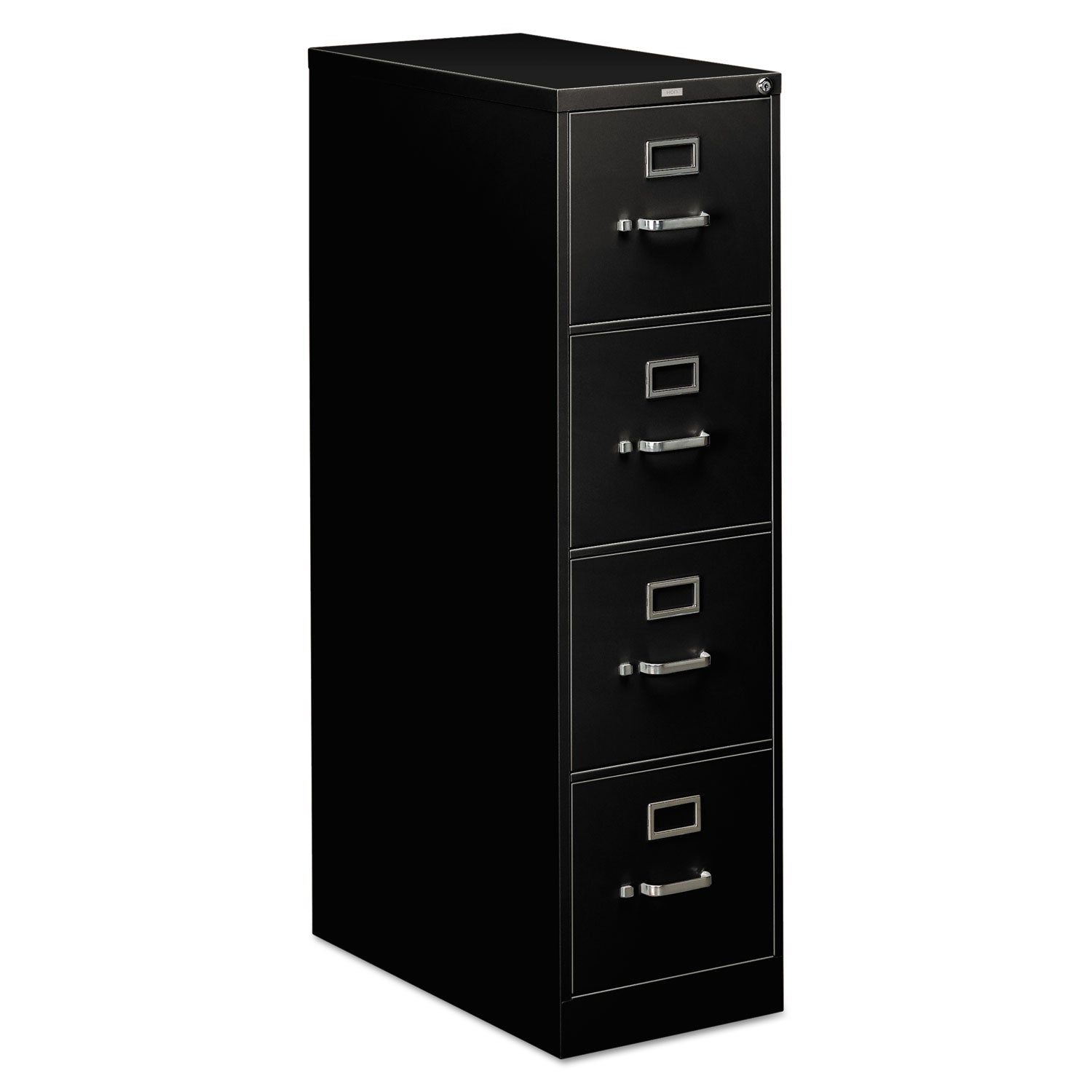310 Series Vertical File, 4 Letter-Size File Drawers, Black, 15" x 26.5" x 52 - 