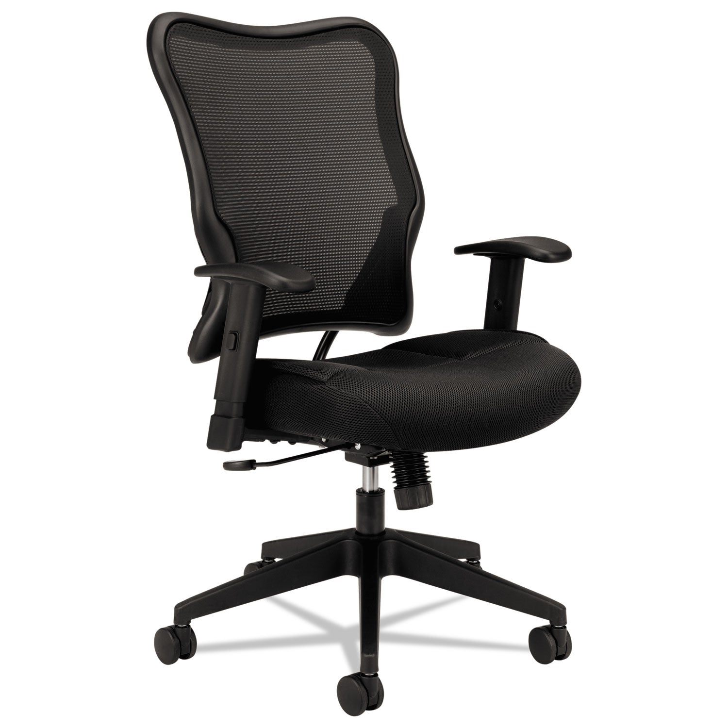 VL702 Mesh High-Back Task Chair, Supports Up to 250 lb, 18.5" to 23.5" Seat Height, Black - 