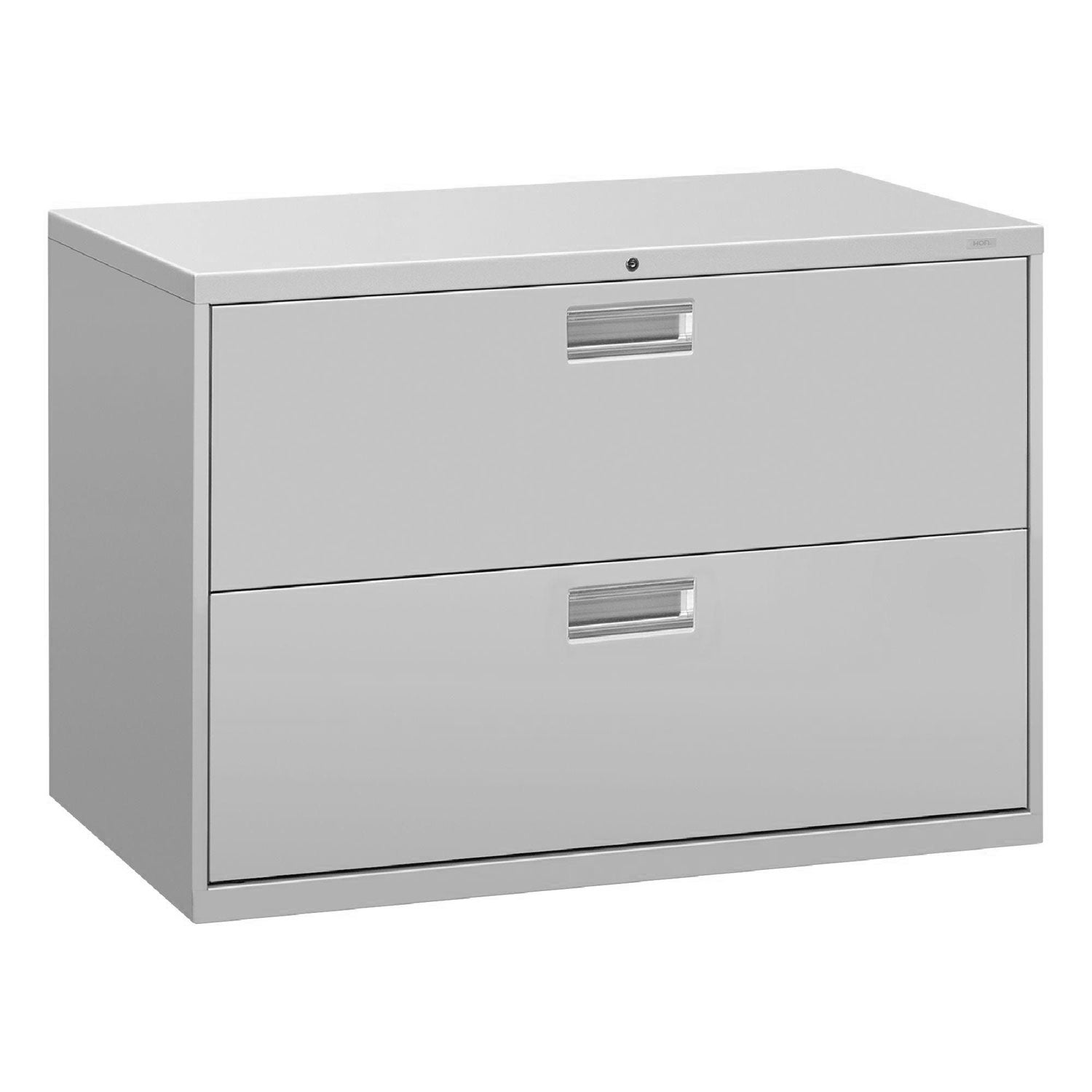 Brigade 600 Series Lateral File, 2 Legal/Letter-Size File Drawers, Light Gray, 42" x 18" x 28 - 