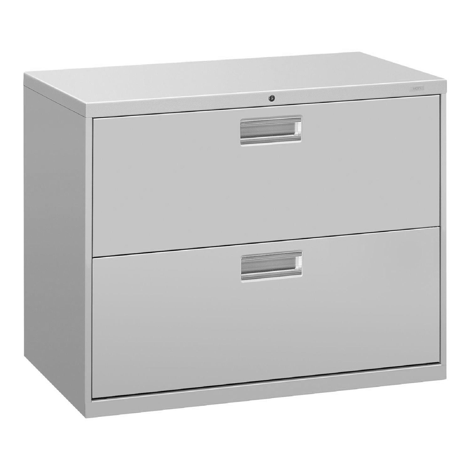 Brigade 600 Series Lateral File, 2 Legal/Letter-Size File Drawers, Light Gray, 36" x 18" x 28