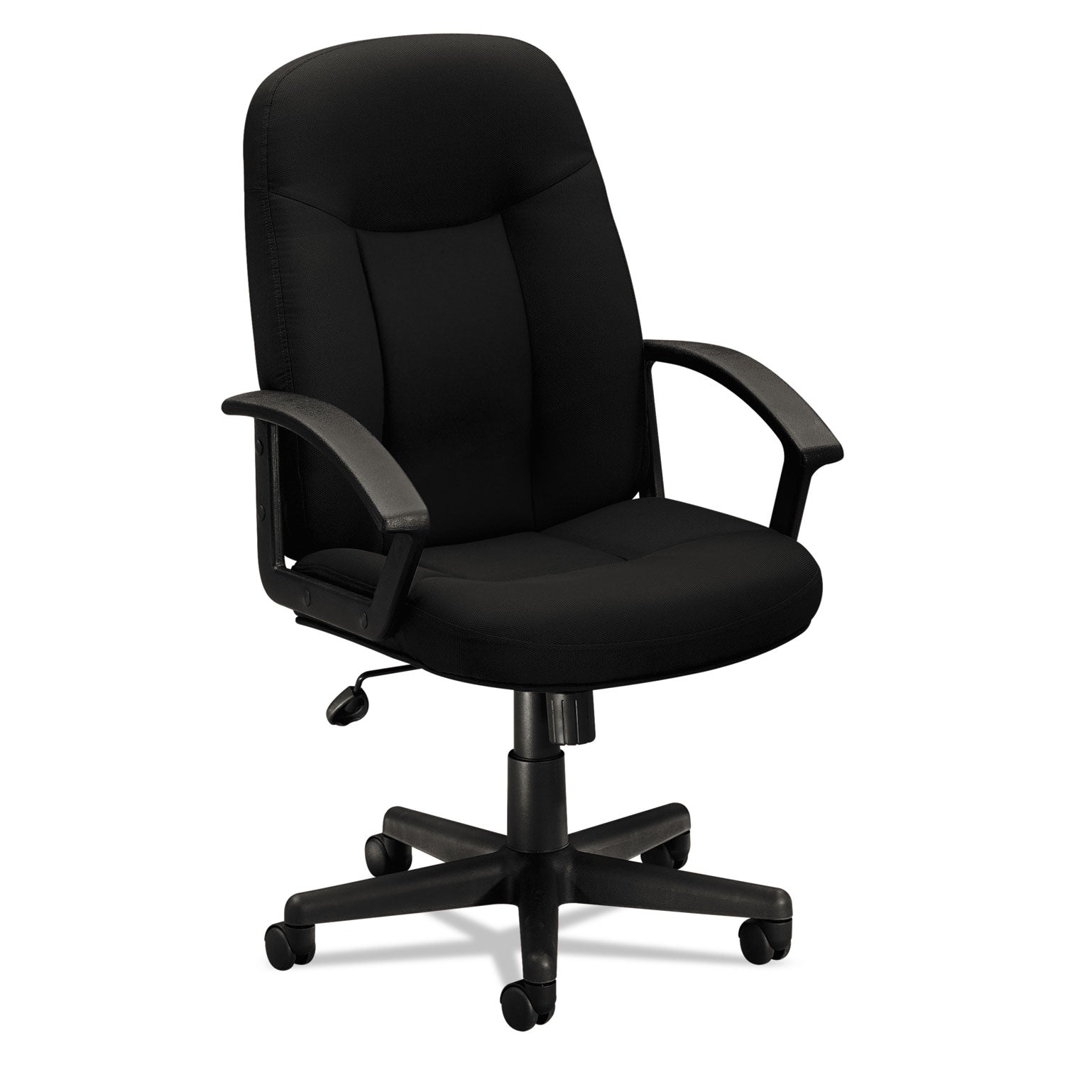 HVL601 Series Executive High-Back Chair, Supports Up to 250 lb, 17.44" to 20.94" Seat Height, Black - 