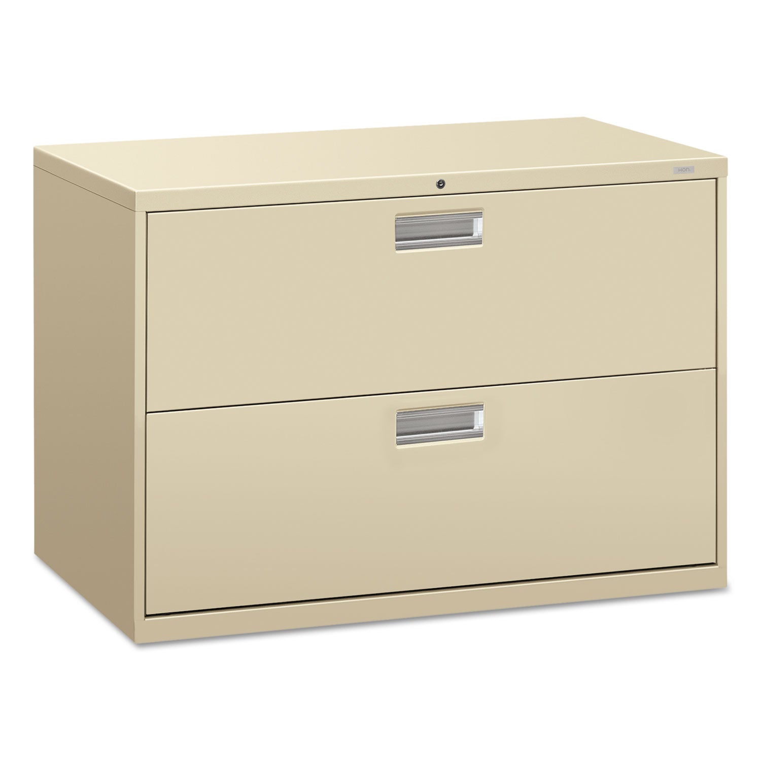 Brigade 600 Series Lateral File, 2 Legal/Letter-Size File Drawers, Putty, 42" x 18" x 28