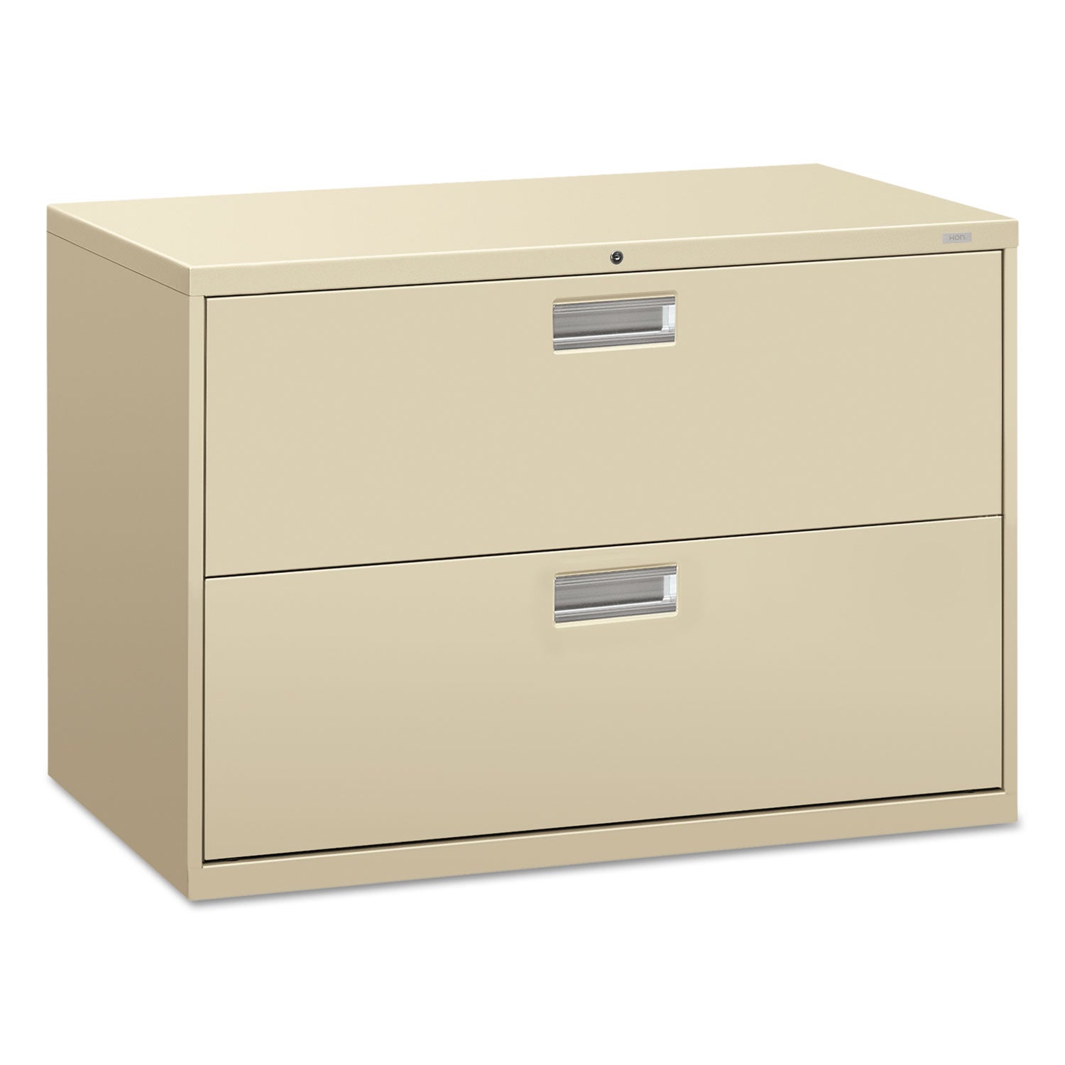 Brigade 600 Series Lateral File, 2 Legal/Letter-Size File Drawers, Putty, 42" x 18" x 28 - 