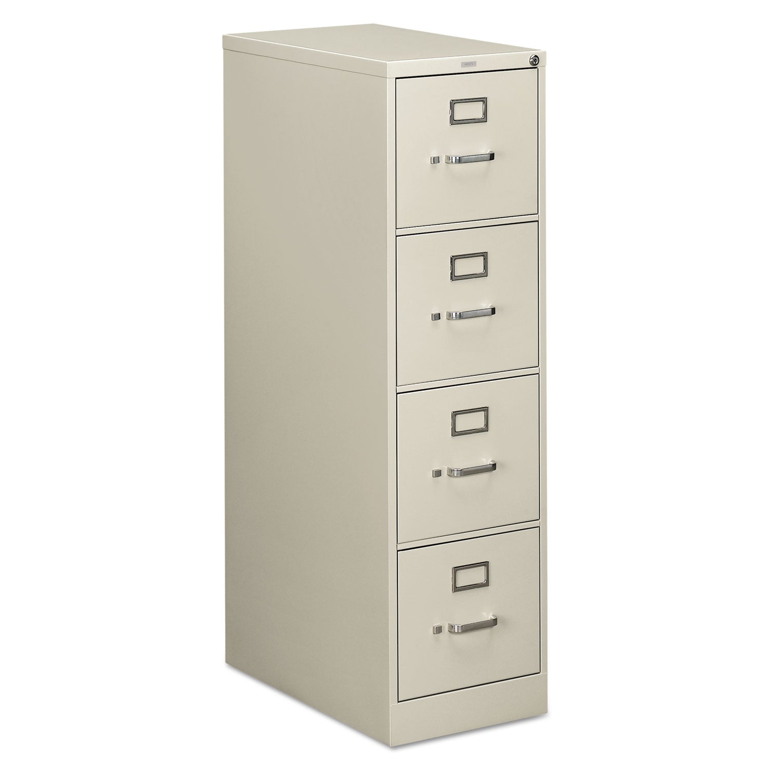 510 Series Vertical File, 4 Letter-Size File Drawers, Light Gray, 15" x 25" x 52
