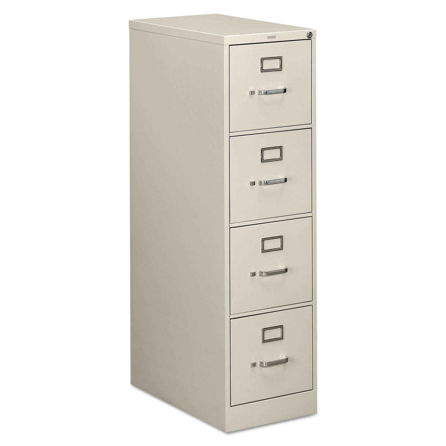 510 Series Vertical File, 4 Letter-Size File Drawers, Light Gray, 15" x 25" x 52 - 